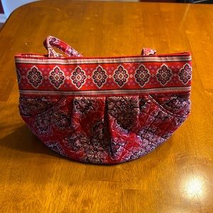 Vera Bradley purse and wallet. Red, pink, and black in color.